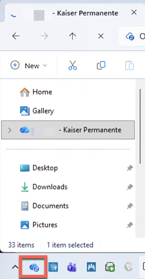 Windows example screen