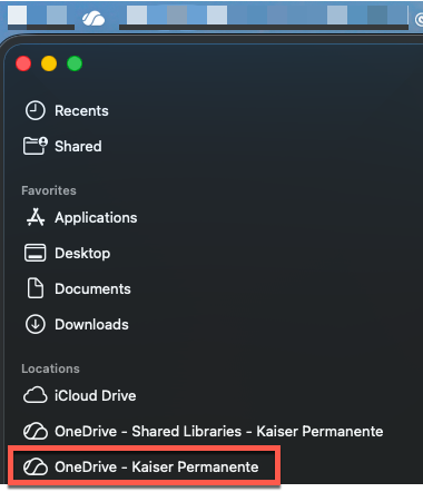 OneDrive Mac Setup Screenshot