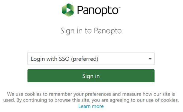 SSO login button