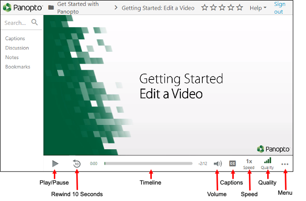 Video player controls