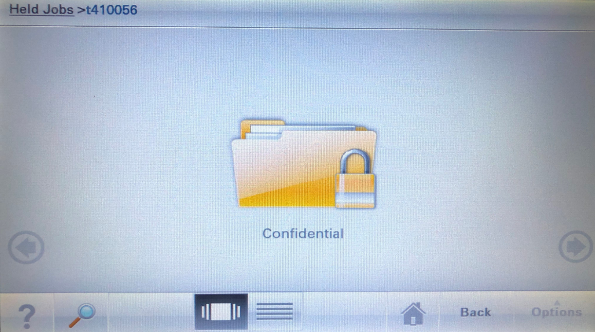 Confidential job type selection